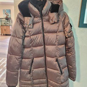 HFX Women's 3/4 Puffer with Full Faux Fur Hood